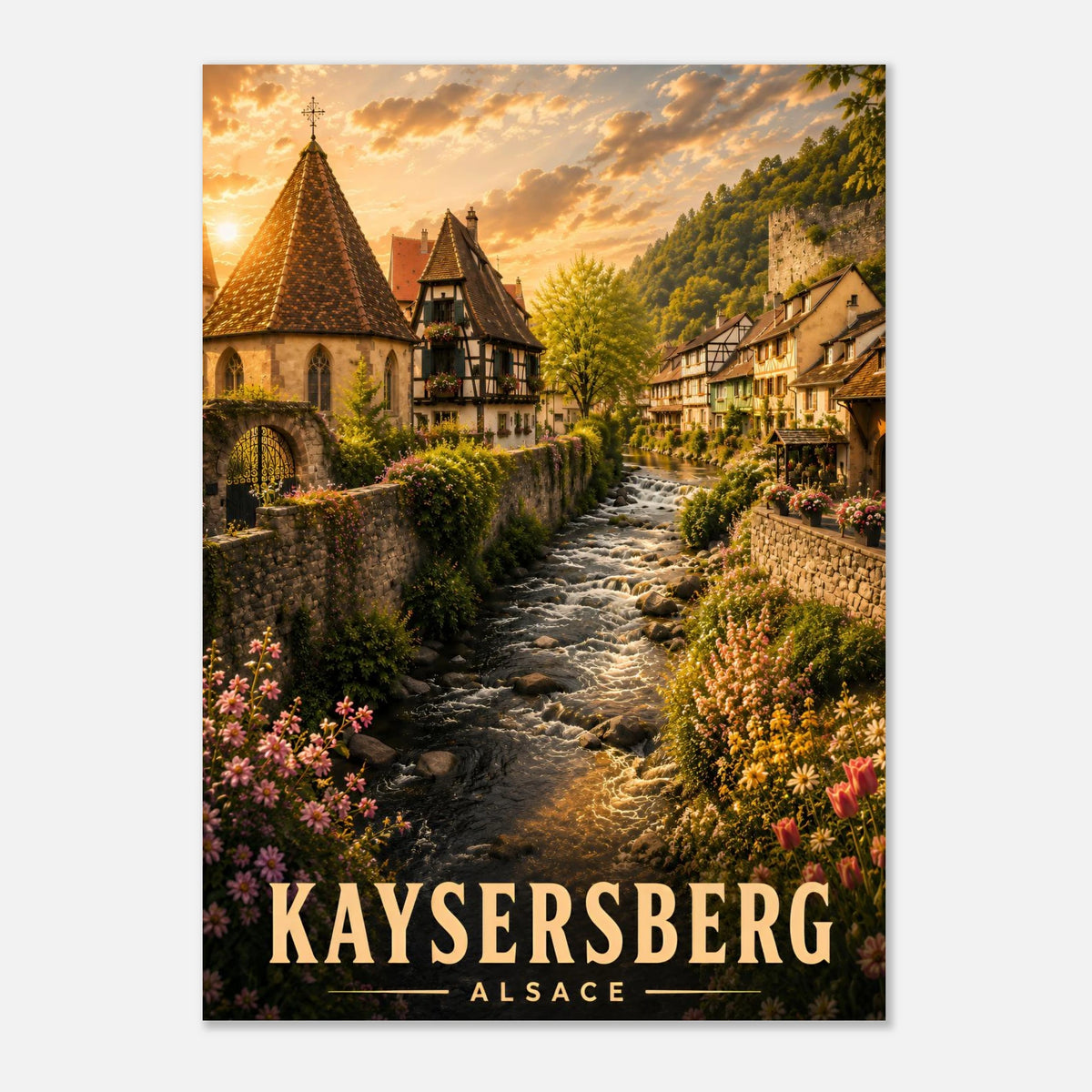 Maisons à colombages sur la Weiss, Kaysersberg | Alsace