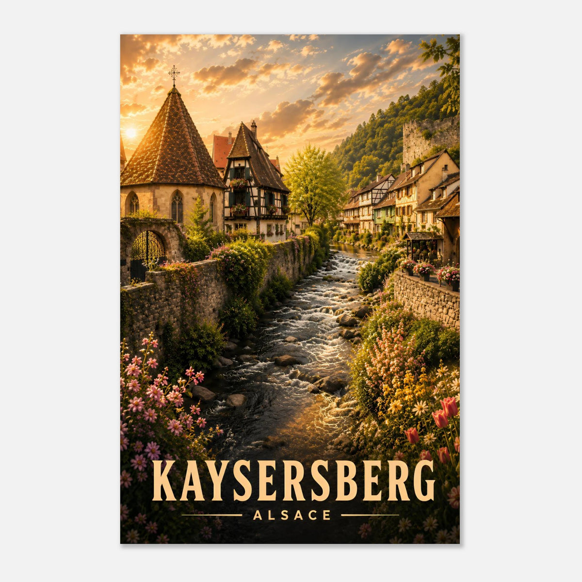 Maisons à colombages sur la Weiss, Kaysersberg | Alsace